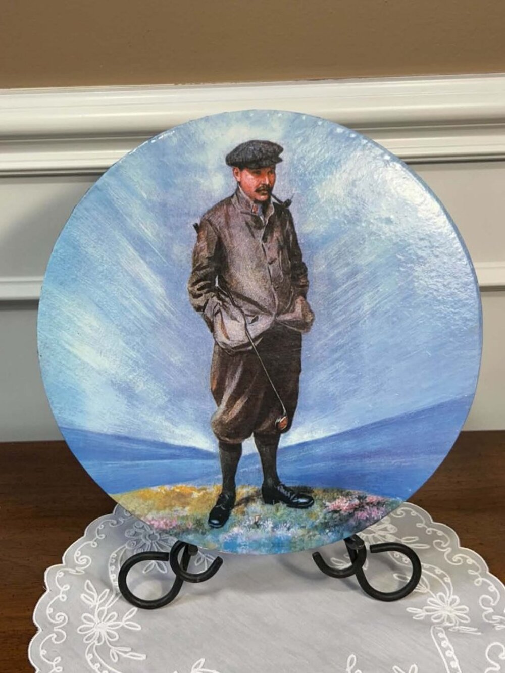 Vintage Robert Maxwell Vanity Fair Golf Art Hat Box Lid